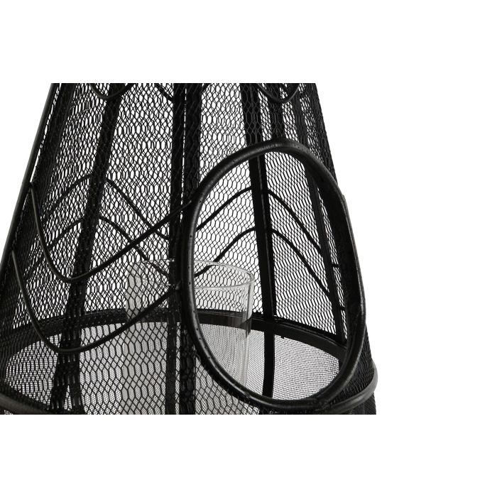 DKD Home Decor Portavela Colonial Negro Metal y Ratán 28 x 50 x 28 cm 2 DKD Home Decor Portavela Colonial Negro Metal y Ratán 28 x 50 x 28 cm 2