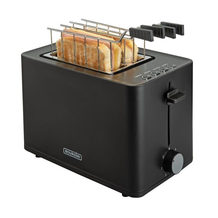 Bourgini Tostadora Tosti 14.0402.00.00 con Accesorios Sandwich, Ranura Extra Ancha, Función Descongelación, 850W, Negro Bourgini Tostadora Tosti 14.0402.00.00 con Accesorios Sandwich, Ranura Extra Ancha, Función Descongelación, 850W, Negro