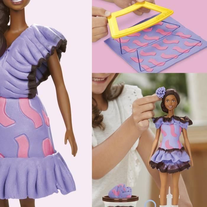 Play-Doh HASG13595X0 Set de plastilina Barbie estilo Fashionista 4