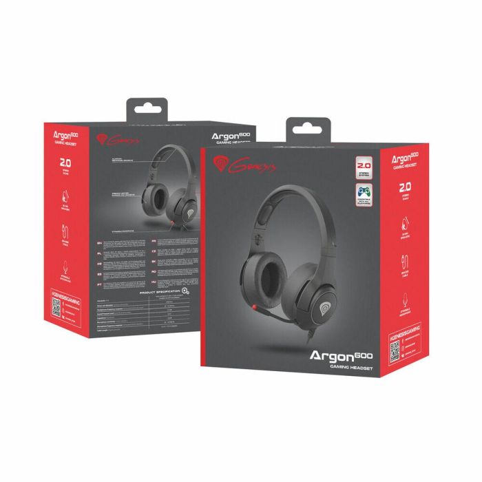 GENESIS Argon 600 Auriculares Alámbrico Diadema Juego Negro, Rojo 1 GENESIS Argon 600 Auriculares Alámbrico Diadema Juego Negro, Rojo 1