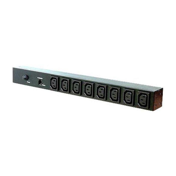 PDU para Rack 1U de 8 Puertos, 16 Amperios 230 Voltios, Enchufe de Entrada IEC320 C20, 8 Salidas C14