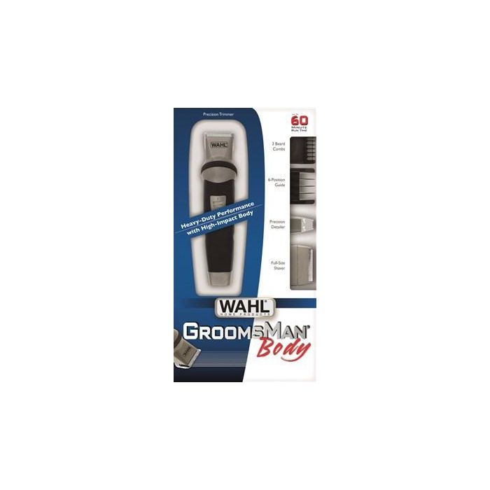 Wahl 9953-1016 Afeitadora Corporal y Barba Inalámbrica Groomsman Body - Kit Completo con Recortador, Cuchillas y Autonomía de 60 Minutos 1