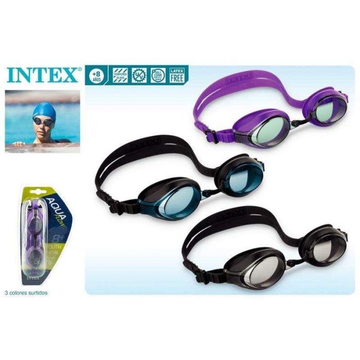 Intex Gafas de Natación de Silicona Antivaho para Niños (+8 Años) - 3 Colores Surtidos 2