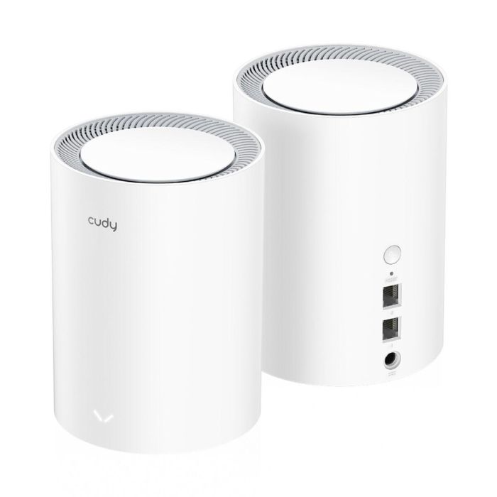 Cudy AX1800 Sistema WiFi Malla Doble Banda (2.4/5GHz) Wi-Fi 6 (802.11ax) Interno, Color Blanco (2 unidades) 2