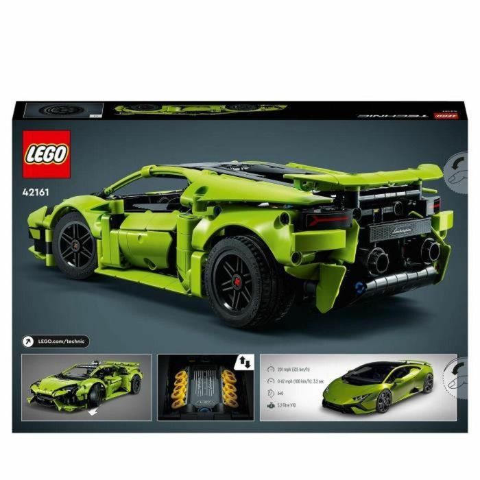 LEGO Technic 42161 Lamborghini Huracán Tecnica, Maqueta de Coche para Niños Fanáticos de los Deportes de Motor 1