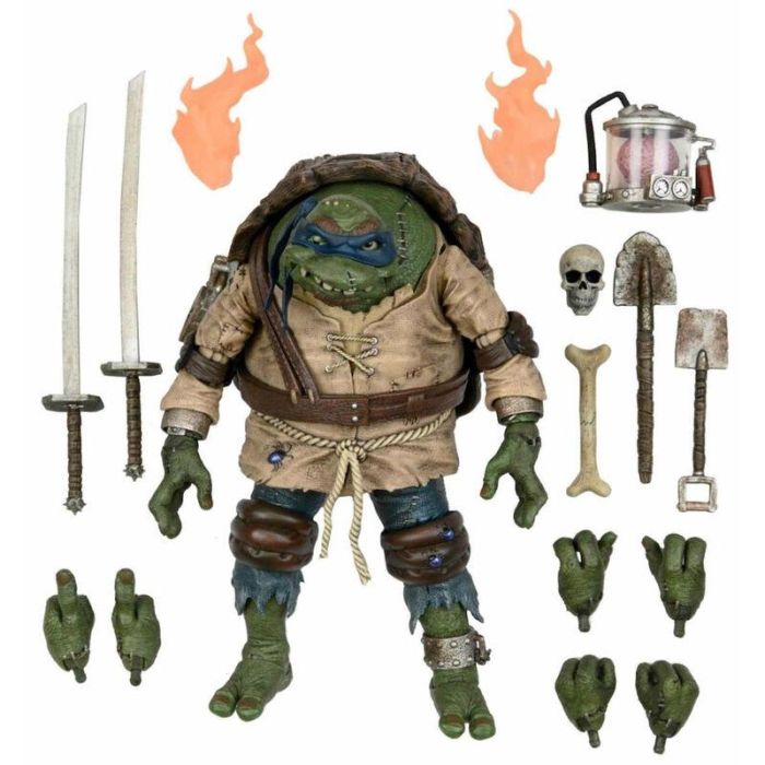 NECA Figura Ultimate Leonardo As Hunchback Tortugas Ninja 18cm con Accesorios