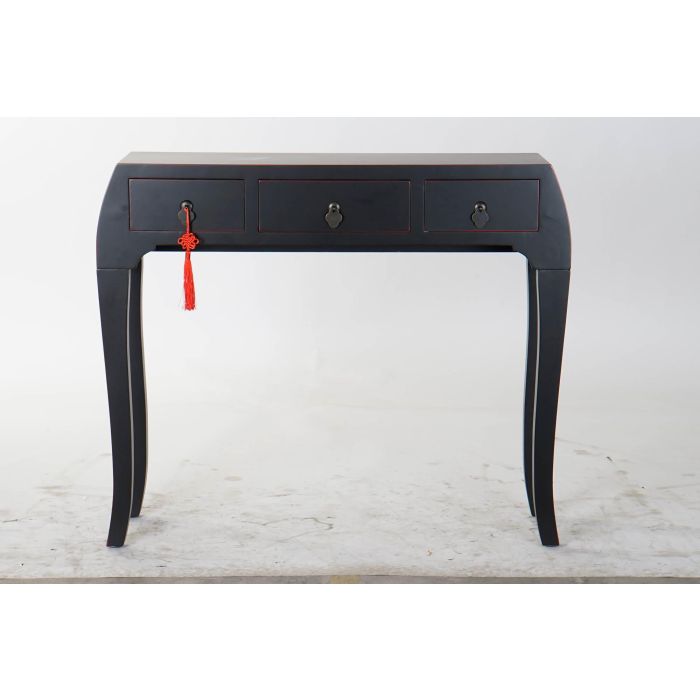 DKD Home Decor Consola Oriental Masako Negro Rojo Abeto MDF 96 x 26 x 80 cm 5
