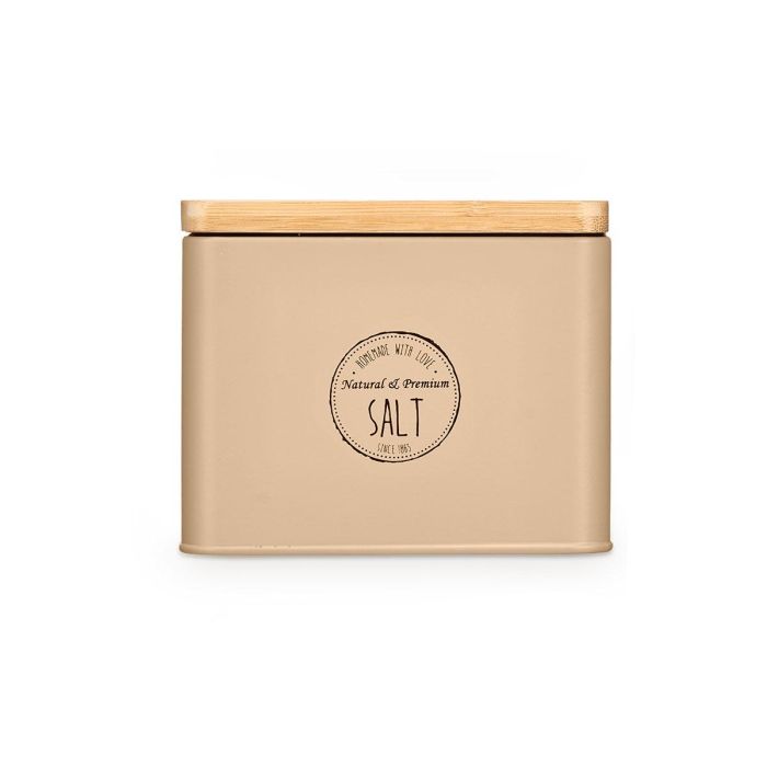 Salero Tapa Bambu Beige Kinvara 14x11x11cm (Set de 12) 2