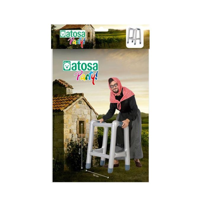 Andador Hinchable Gris - Accesorio para Disfraz de Abuela, Abuelo o Personaje Cómico - Ideal para Carnaval y Fiestas Temáticas 1 Andador Hinchable Gris - Accesorio para Disfraz de Abuela, Abuelo o Personaje Cómico - Ideal para Carnaval y Fiestas Temáticas 1