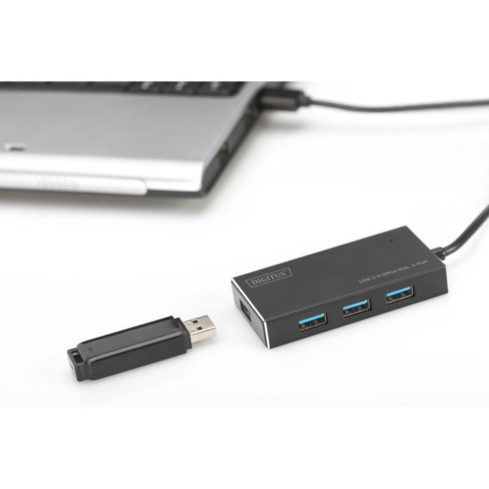 DIGITUS USB-Hub 4-Port 3.0->4xA3.0 m.Netzteil schwarz 3 DIGITUS USB-Hub 4-Port 3.0->4xA3.0 m.Netzteil schwarz 3