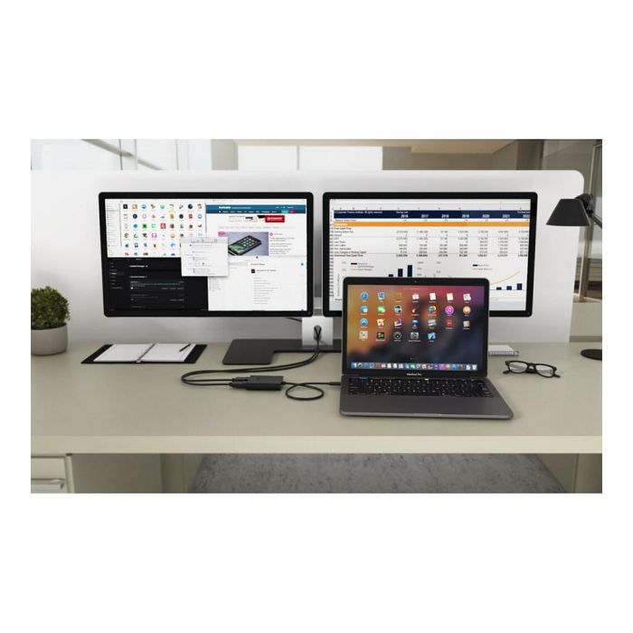 Adaptador HDMI i-Tec C31DUAL4K60HDMI Negro