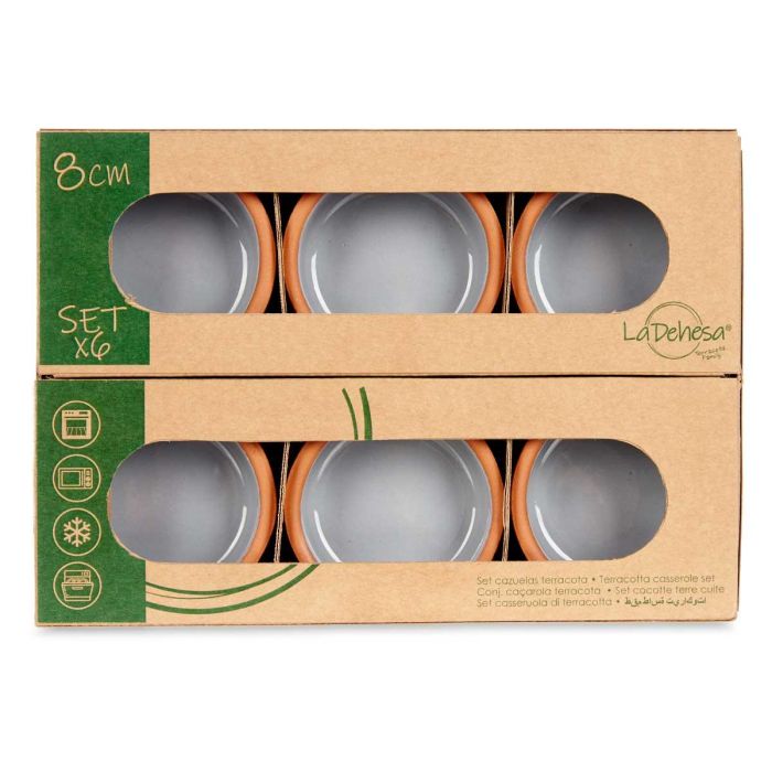 Set 6 Cazuelas Barro 8 Cm Color Gris La Dehesa (10 Unidades) 2 Set 6 Cazuelas Barro 8 Cm Color Gris La Dehesa (10 Unidades) 2