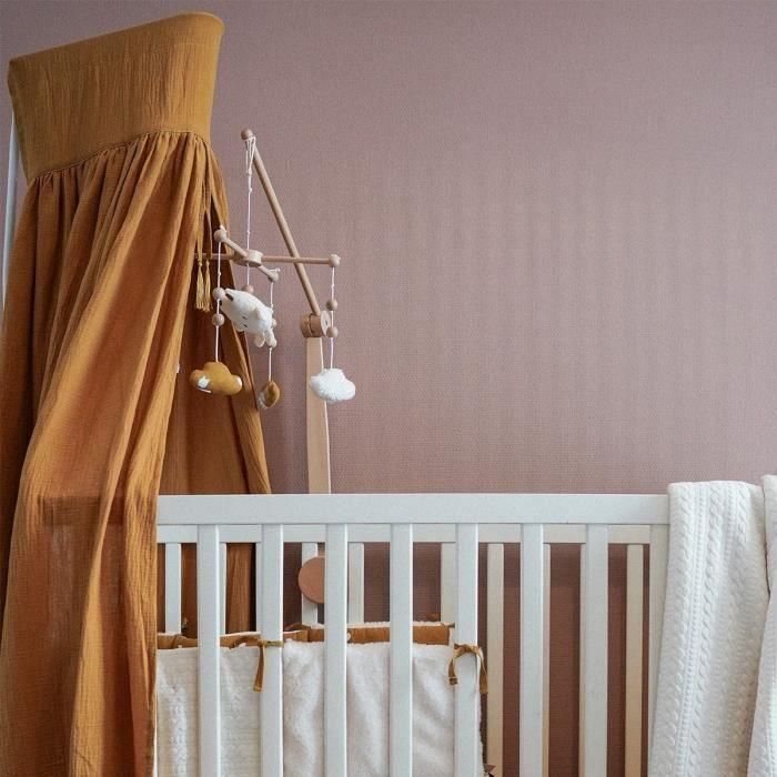 DOMIVA DOM1735259746088 Dosel de cama Caramelo - Gasa de algodón 1