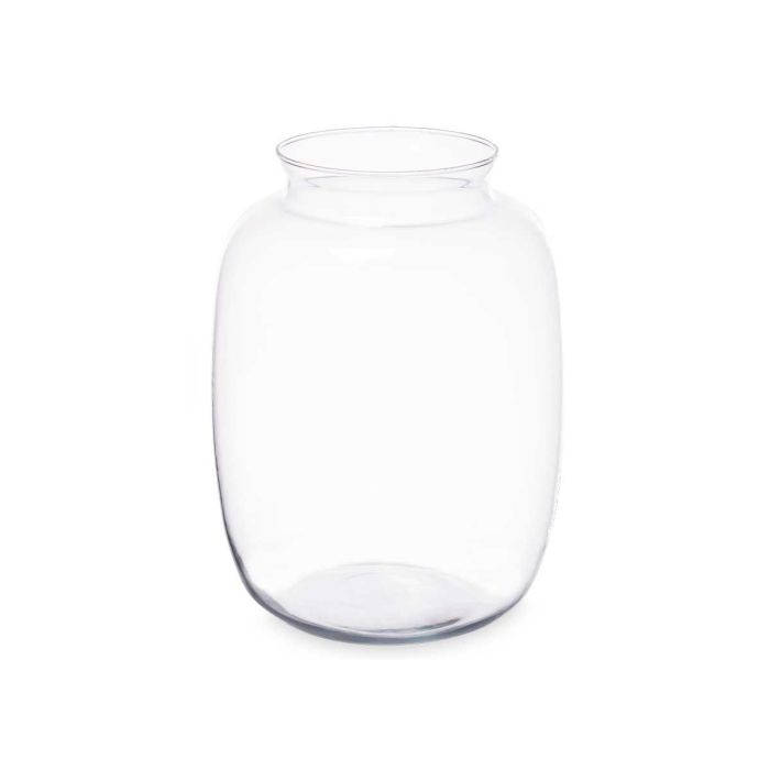 Jarrón Giftdecor abombado boca abierta 24x32x24 cm vidrio transparente 1 Jarrón Giftdecor abombado boca abierta 24x32x24 cm vidrio transparente 1