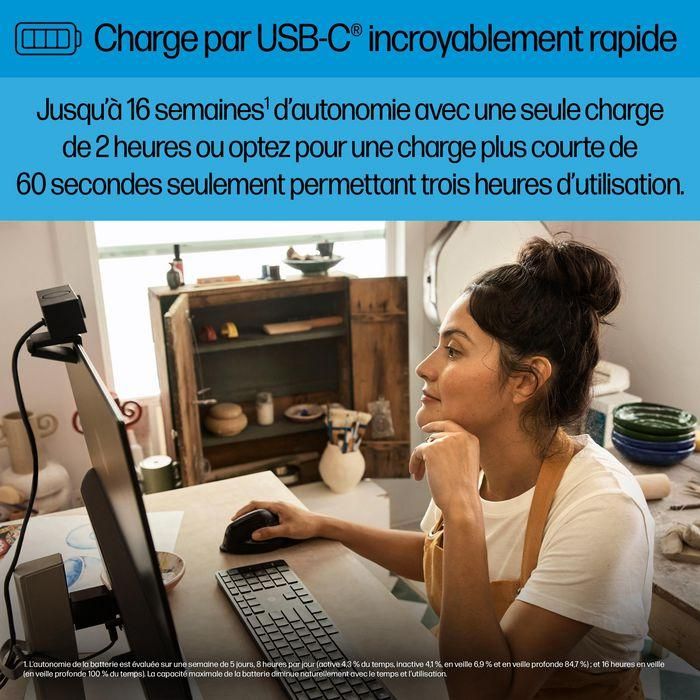 HP 925 Ratón Vertical Ergonómico con Reposamuñecas Desmontable, Diseño para Posición Natural de Mano, Mayor Comodidad y Productividad 11
