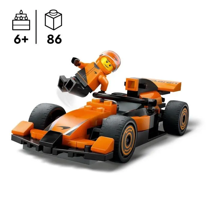 LEGO 60442 Coche de carreras McLaren con piloto de F1 Juguete para niños a partir de 6 años 1