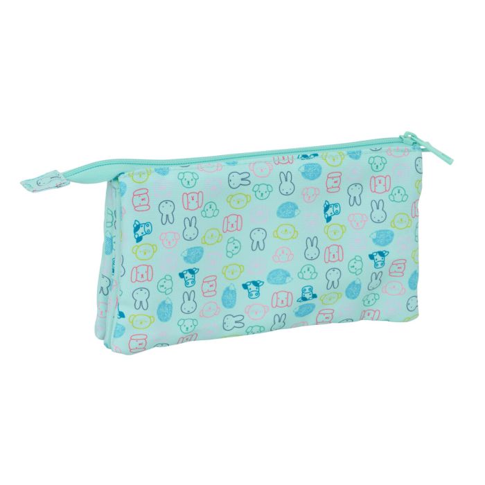 Safta Bolso Escolar Portatodo Reciclado Repelente al Agua con 3 Cremalleras Miffy Friends 120x220x30 mm Safta Bolso Escolar Portatodo Reciclado Repelente al Agua con 3 Cremalleras Miffy Friends 120x220x30 mm