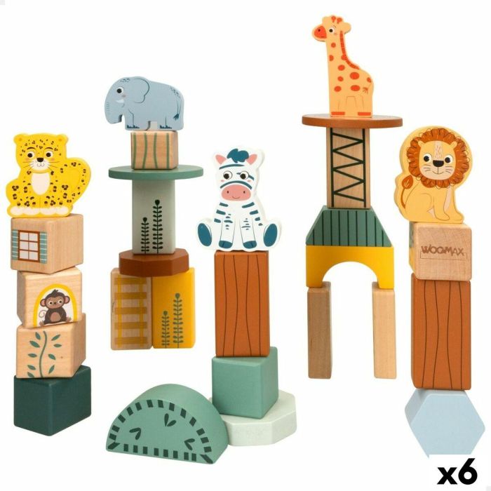 Juego de Construcción Woomax Animales 28 piezas (6 Unidades) 0 Juego de Construcción Woomax Animales 28 piezas (6 Unidades) 0