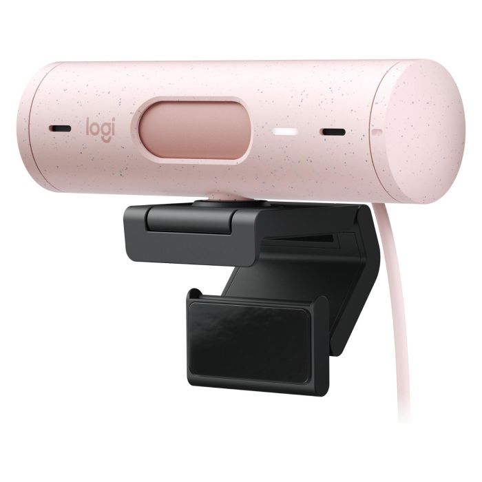 Logitech Webcam Brio 500 Rosa Full HD 1080p 4MP 90° con Clip de Montaje Universal USB-C Plug and Play Rightlight 4 HDR 11