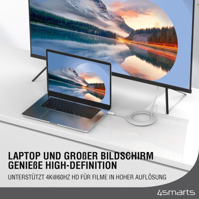 4smarts USB-C auf HDMI Kabel 2m. wei 4 4smarts USB-C auf HDMI Kabel 2m. wei 4