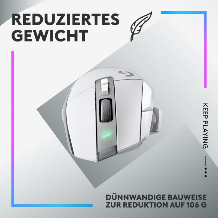 Logitech G G502 X PLUS EER2 Ratón Gaming Inalámbrico Óptico Blanco 25600 DPI, para mano derecha con 13 botones programables y RGB LIGHTSPEED 7 Logitech G G502 X PLUS EER2 Ratón Gaming Inalámbrico Óptico Blanco 25600 DPI, para mano derecha con 13 botones programables y RGB LIGHTSPEED 7