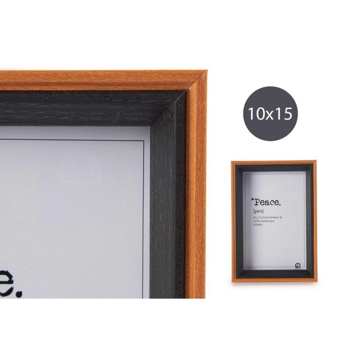 Portafotos Madera 10X15 Marron Y Negro Giftdecor (24 Unidades) 3 Portafotos Madera 10X15 Marron Y Negro Giftdecor (24 Unidades) 3