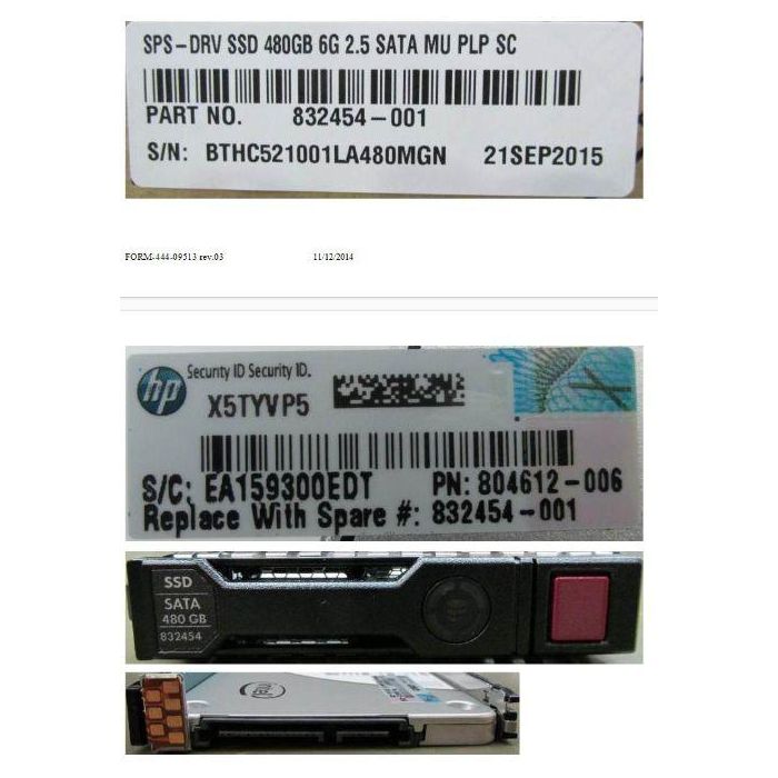 Hewlett Packard Enterprise 960GB 2.5" SATA III MU SFF SC Disco de Repuesto