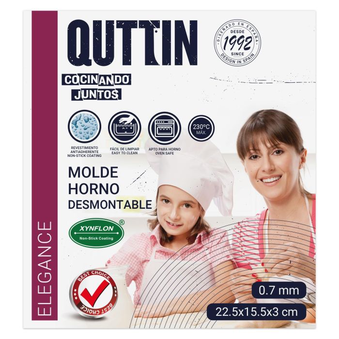 Molde para horno desmontable Quttin 22.5x15.5x3 cm (12 Unidades) 11 Molde para horno desmontable Quttin 22.5x15.5x3 cm (12 Unidades) 11