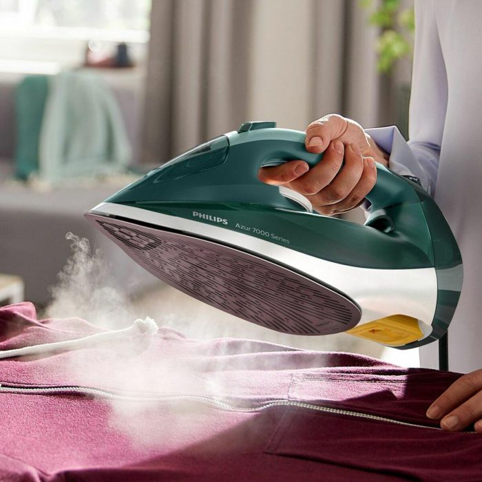 Philips DST7031/70 Plancha a Vapor Serie 7000 Suela SteamGlide Plus 2800W, Golpe Vapor 250g, Antigoteo, Desconexión Automática, Verde Menta 2 Philips DST7031/70 Plancha a Vapor Serie 7000 Suela SteamGlide Plus 2800W, Golpe Vapor 250g, Antigoteo, Desconexión Automática, Verde Menta 2