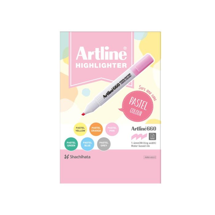 Rotulador Artline Fluorescente Ek-660 Colores Pastel Expositor De 36 Unidades Colores Surtidos 1