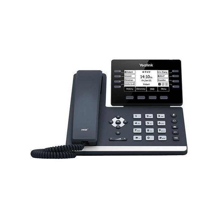 Yealink SIP-T53 Teléfono IP Gris con Cable, 8 Líneas, Pantalla LCD 3.7", Gigabit Ethernet, PoE, Montaje Escritorio/Pared