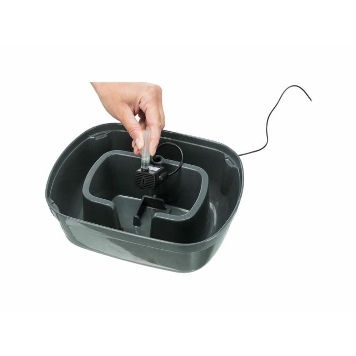 Fuente para Mascotas Trixie Polygon Blanco Gris Silicona Melamina 2,5 L 28 x 11 x 22 cm 8