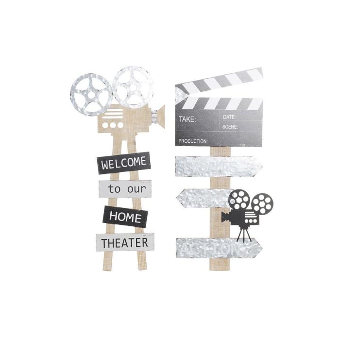 Decoracion Pared Vintage DKD Home Decor Gris Negro 2 x 70 x 32 cm (2 Unidades) Decoracion Pared Vintage DKD Home Decor Gris Negro 2 x 70 x 32 cm (2 Unidades)