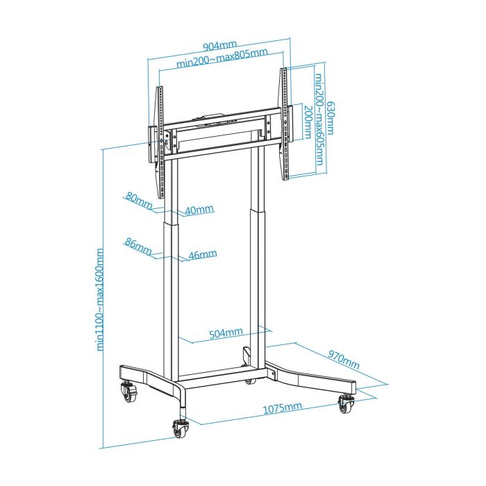 Soporte Suelo Tooq Ruedas Eléctrico Lux 3 Soporte Suelo Tooq Ruedas Eléctrico Lux 3