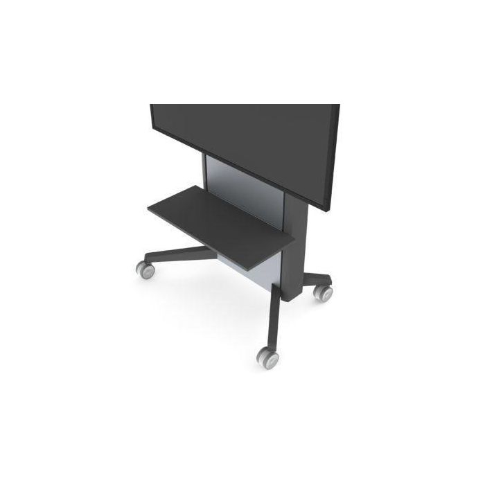 SMS Presence WF Shelf Estante de Pared/Suelo Gris Antracita para Pantallas Grandes y Táctiles, Diseño Delgado, Accesorios Display Serie Presence