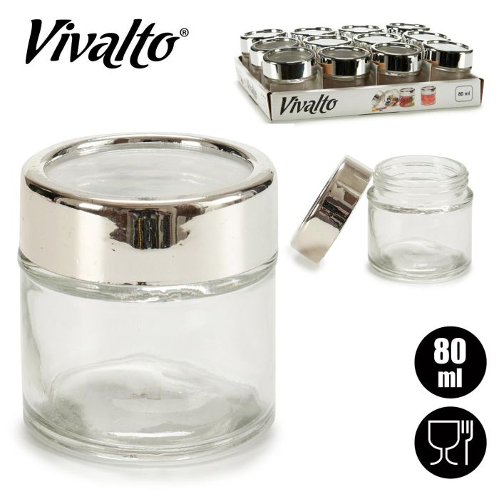 Bote Redondo Cristal Trans Tapa 8Cl Vivalto 6CM (48 Unidades) 3 Bote Redondo Cristal Trans Tapa 8Cl Vivalto 6CM (48 Unidades) 3