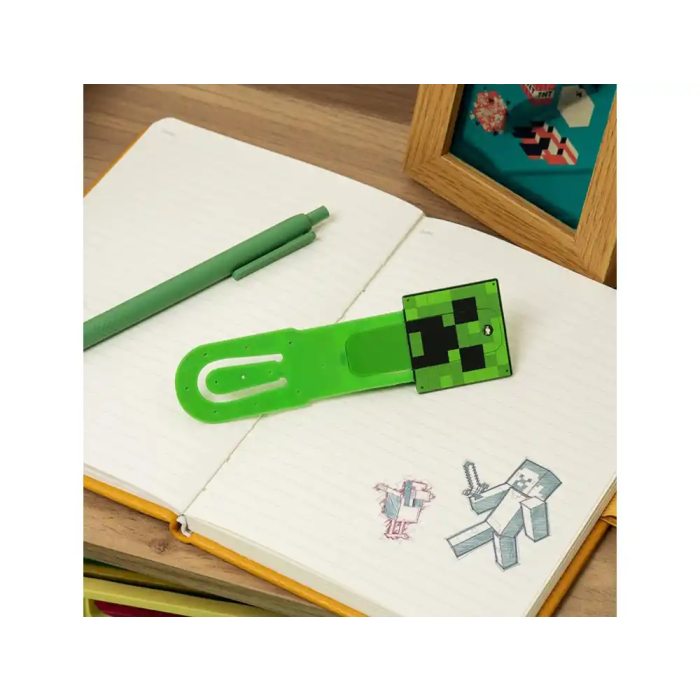 Wondee Lámpara de Lectura Minecraft Creeper LED Oficial para Fans 4