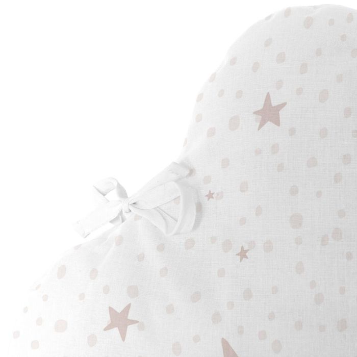 Protector de Cuna HappyFriday Basic Kids Little star Rosa 60 x 40 cm 3