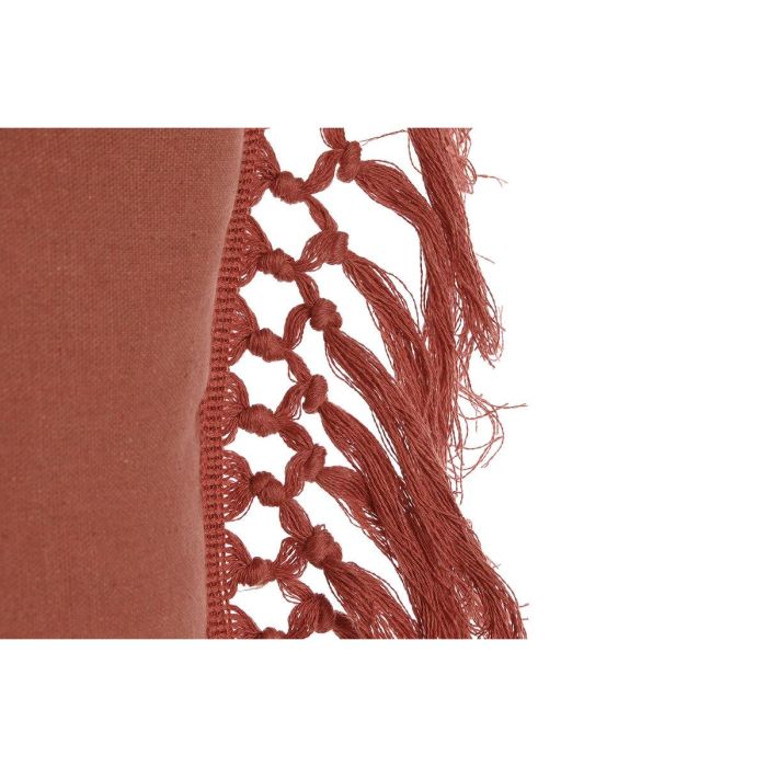 DKD Home Decor Cojín de Algodón Reciclado Boho con Flecos Terracota 15 x 30 x 50 cm Colección Fleky23 3