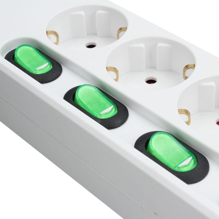 Regleta Enchufes 4 Tomas sin Interruptor TM Electron TMUAD554 Blanco 3680 W (1,5 m) 4