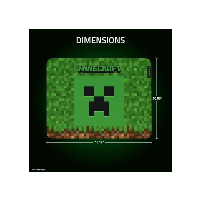 Razer Gigantus V2 Medium Minecraft Edition - Alfombrilla de ratón suave para juegos, micro tejido texturizado, espuma de goma, verde, estampado Razer Gigantus V2 Medium Minecraft Edition - Alfombrilla de ratón suave para juegos, micro tejido texturizado, espuma de goma, verde, estampado