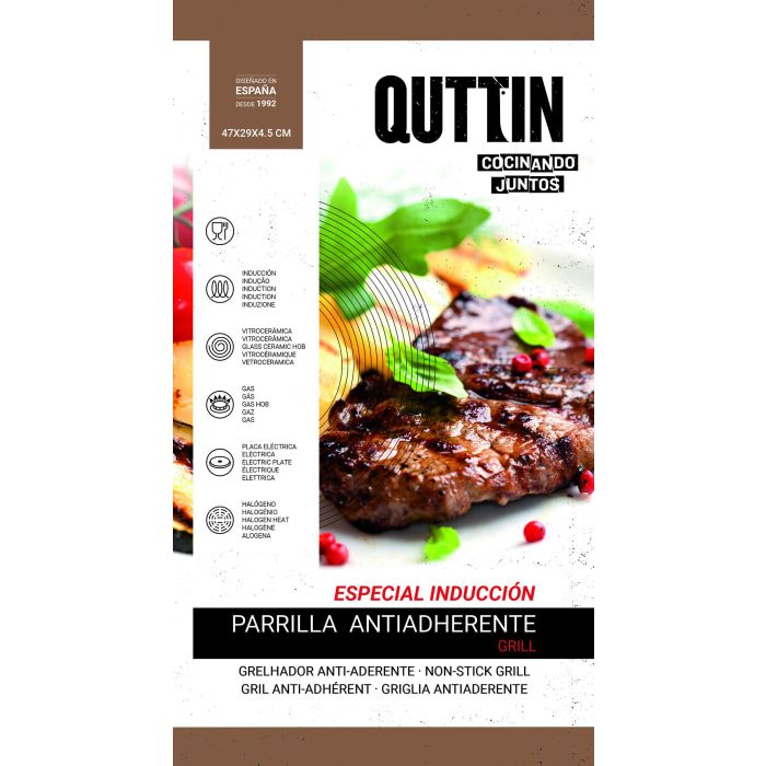 Quttin Parrilla Rectangular Grill 47 x 29 x 4.5 cm (6 Unidades) 5 Quttin Parrilla Rectangular Grill 47 x 29 x 4.5 cm (6 Unidades) 5