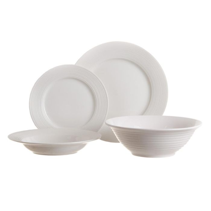 Plato Hondo Blanco Porcelana Cocina 22,50 X 22,50 X 4 cm