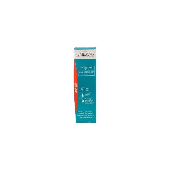 Remescar Agua Micelar 3 en 1, Limpiador Facial y Desmaquillante, 200 ml