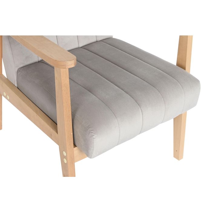 DKD Home Decor Sillón Sixties Gris Natural 68 x 81 x 63 cm 1