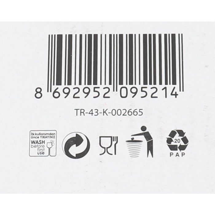 Lav Set 6 Vasos Vidrio 405cc Empire 7x9x9.5cm (8 Cajas)