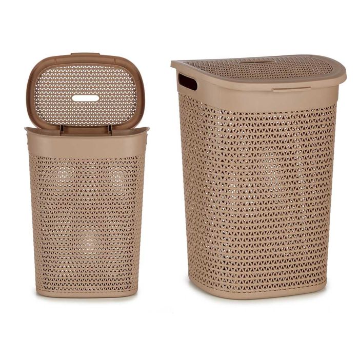 Cesto Ropa con Tapa Kipit 60L Beige 43.5x57.5x34 cm (6 Unidades) Cesto Ropa con Tapa Kipit 60L Beige 43.5x57.5x34 cm (6 Unidades)