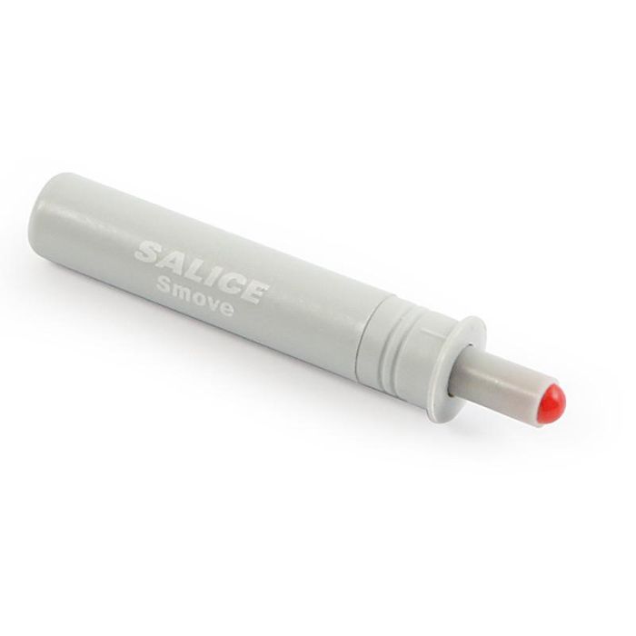 Salice Smove Amortiguador de Embutir para Puertas de Muebles - Material Plástico, Cierre Suave, 10mm x 50mm, Gris-Rojo