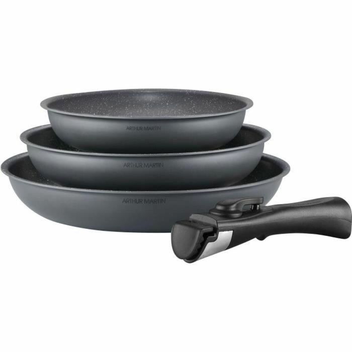 Arthur Martin AM521GM Batería de Cocina 3 Piezas Matt Gray 20-24-28 cm con Manija Extraíble Compatible Inducción y Todas las Cocinas Arthur Martin AM521GM Batería de Cocina 3 Piezas Matt Gray 20-24-28 cm con Manija Extraíble Compatible Inducción y Todas las Cocinas