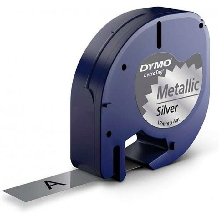 Cinta Laminada para Rotuladoras Dymo 91208 LetraTag® Negro Plata 12 mm (10 Unidades) 2 Cinta Laminada para Rotuladoras Dymo 91208 LetraTag® Negro Plata 12 mm (10 Unidades) 2